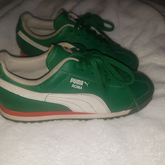 Puma Shoe Green Big Kids Sz 3 - Picture 3 of 9